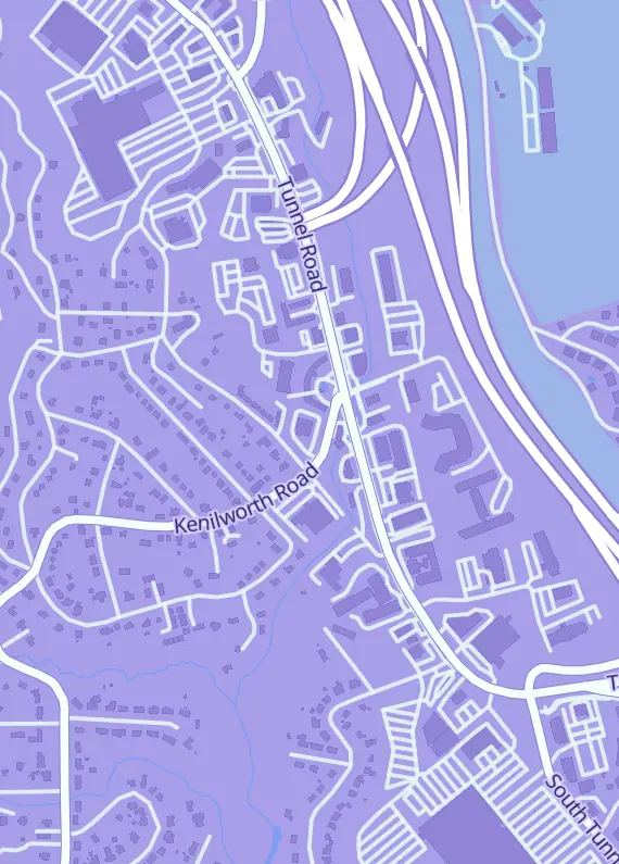 Street map around Dancing Bear Toys, 518 Kenilworth Rd, Asheville, NC