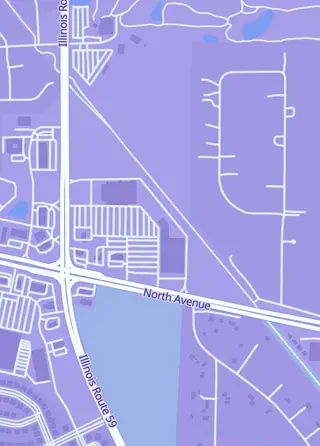 Street map around Dane's Games West Chicago, West Chicago