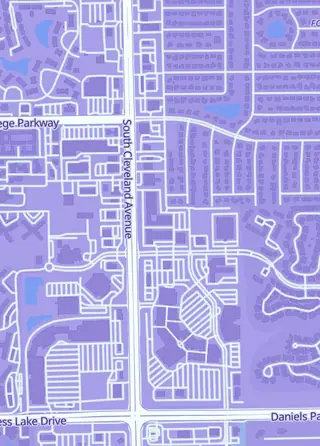 Street map around Deadweight TCG, Fort Myers