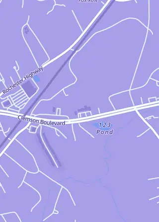 Street map around Decks & Dice, Seneca