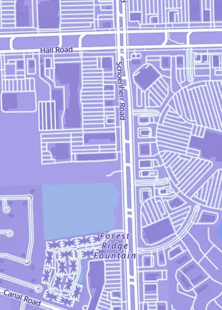 Street map around Detroit City Sports, Sterling Heights