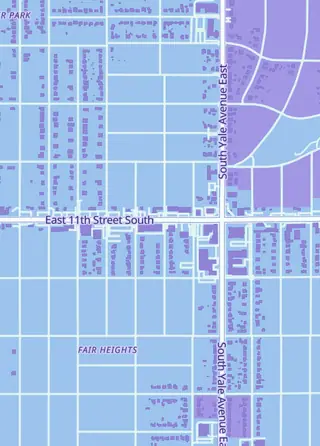 Street map around Dice Addiction, Tulsa