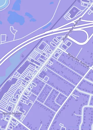 Street map around DJ's Cards and Comics, North Haven