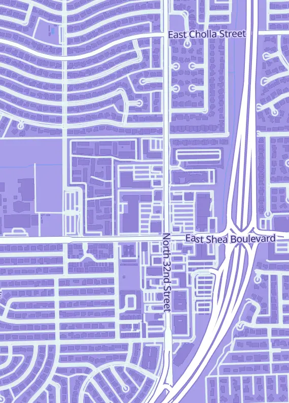 Street map around DNA Cards and Collectibles, 10654 N 32nd St, Phoenix, AZ