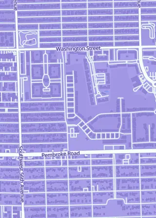 Street map around Dosdeuno, Hollywood