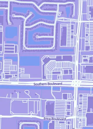 Street map around Double Infinity Gaming, Royal Palm Beach