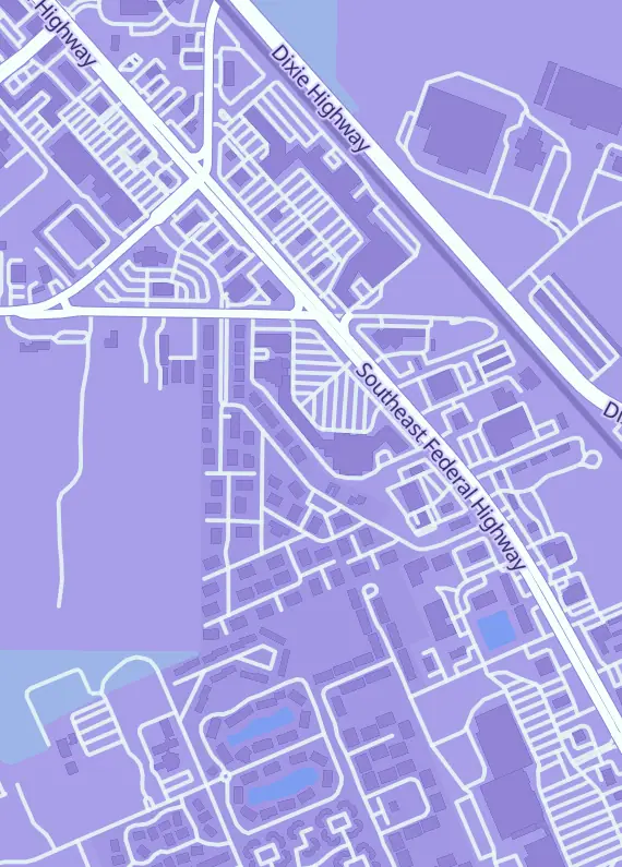 Street map around Double Infinity Gaming Stuart, 2486 SE Federal Hwy, Stuart, FL