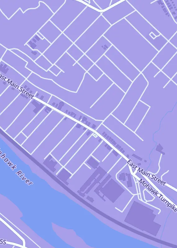Street map around Double J’s Collectibles, 292 E Main St, Amsterdam, NY