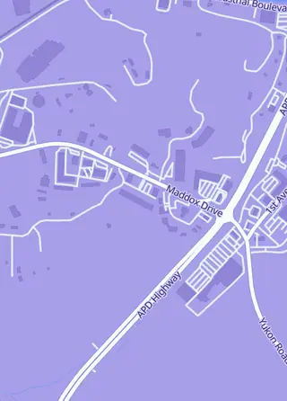 Street map around Double Up Games, East Ellijay