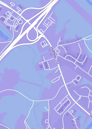 Street map around Dragon Lair Games, Piedmont