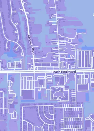 Street map around Dragon TCG Jax, Jacksonville