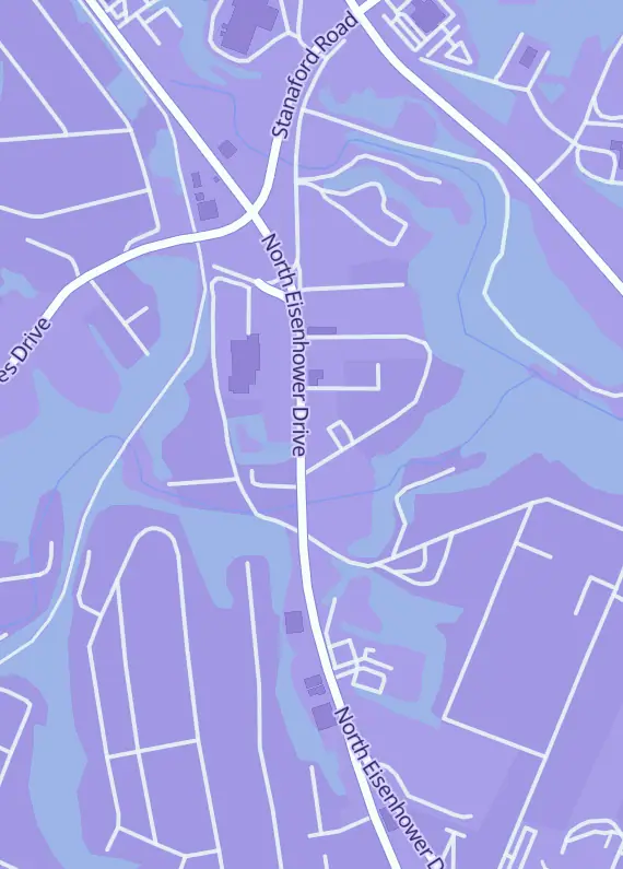 Street map around Dragon's Den Gaming, 606 N Eisenhower Dr, Beckley, WV