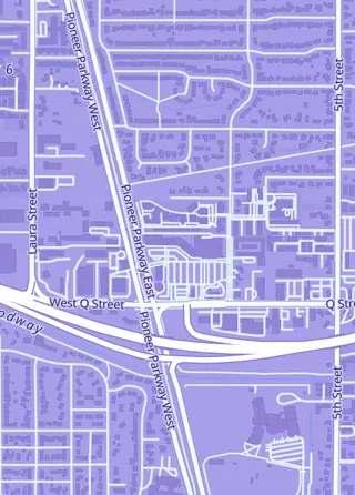 Street map around DragonVine, Springfield