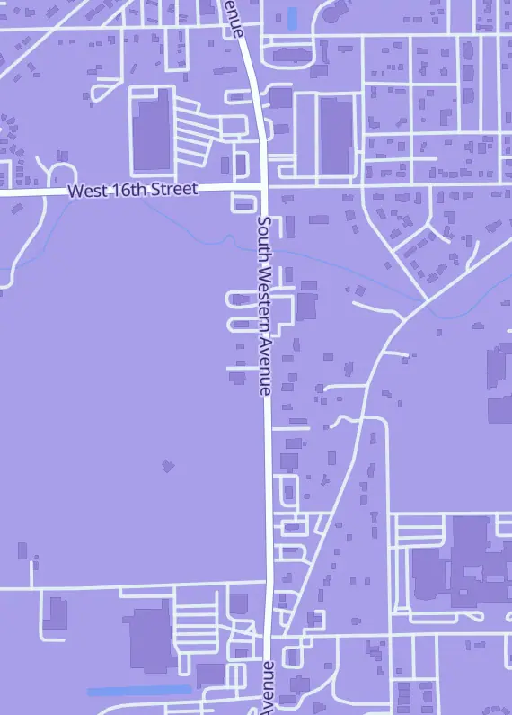 Street map around Dungeon Gaming, 2020 S Western Ave Ste F, Marion, IN