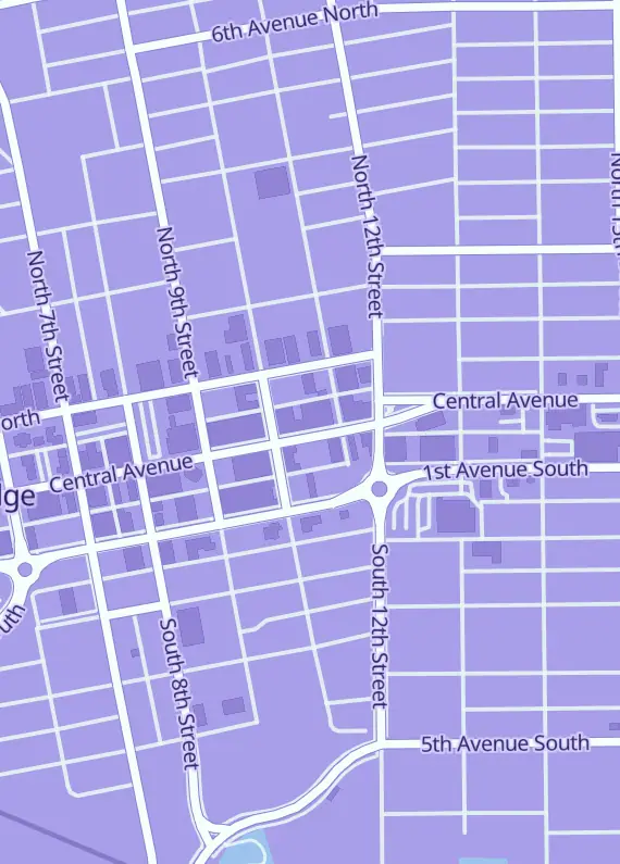 Street map around Dungeons and Dodgers, 1018 Central Ave, Fort Dodge, IA