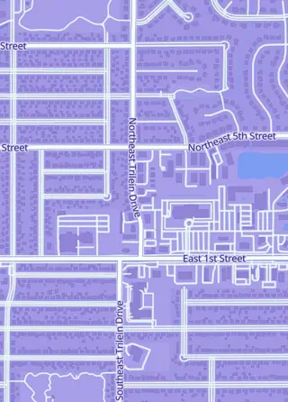 Street map around Dungeon's Gate, Ankeny