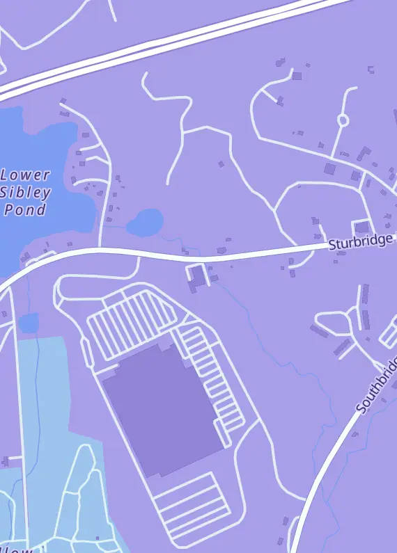 Street map around Dynamic Card Collectors, 45 A Sturbridge Rd, Charlton, MA