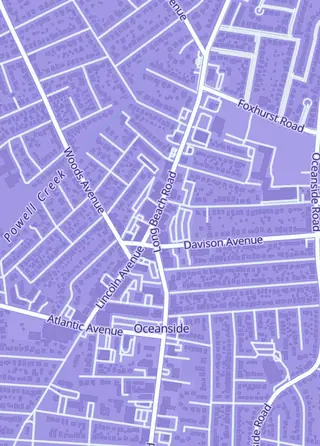 Street map around DZCollectibles Long Island, Oceanside