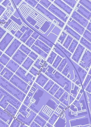 Street map around East Coast, Lyndhurst