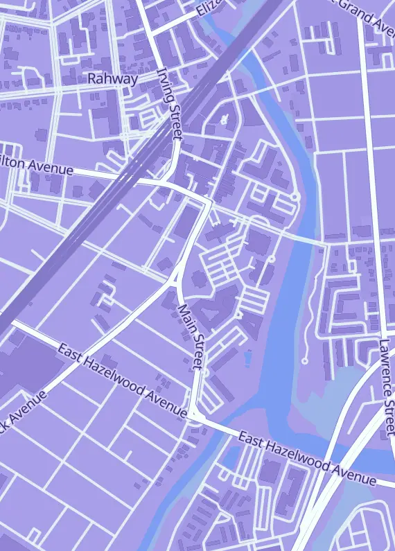 Street map around eKids, 1299 Main St, Rahway, NJ