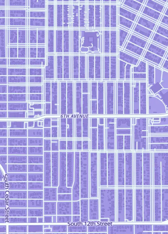 Street map around Elegant Octopus Games, 2608 6th Ave, Tacoma, WA