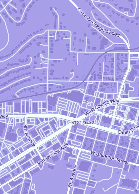 Street map around Emerald Haven, 760 Ocean Beach Hwy Ste M, Longview, WA