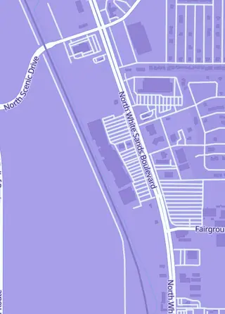 Street map around Emerald Market LLC, Alamogordo