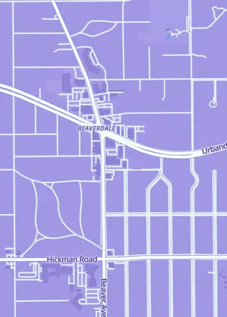 Street map around Empire Cards, Des Moines