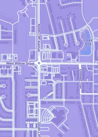 Street map around Empire Cards, Harrisburg