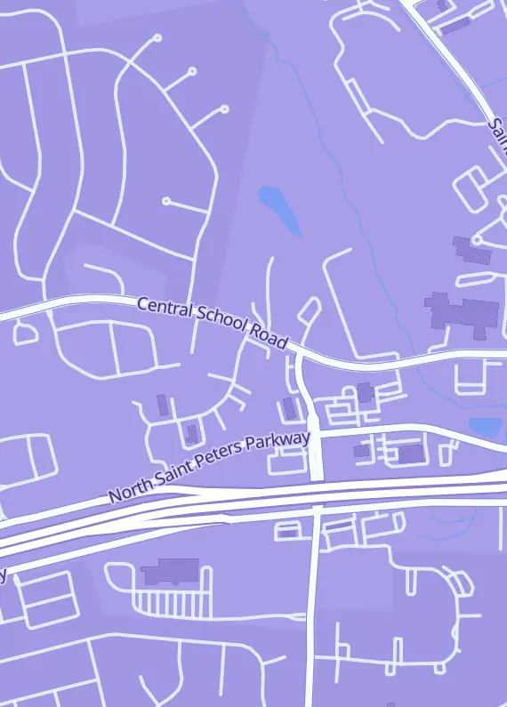 Street map around Endless Comics, 10 Triad South Dr Ste b, St Peters, MO