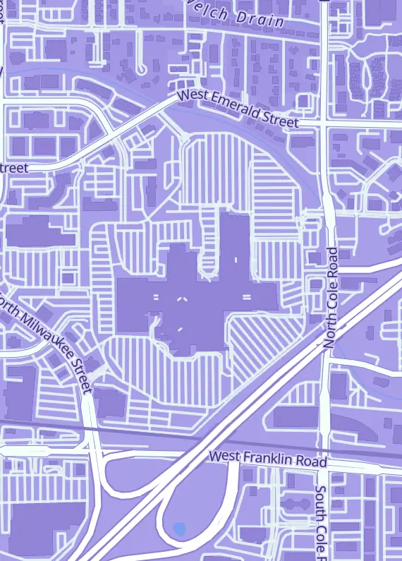 Street map around Entertainmart - Boise, 350 N Milwaukee St Ste 2323, Boise, ID
