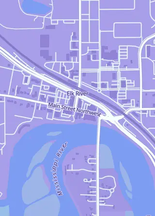 Street map around Escape Odyssey: Escape Rooms, Trading Cards, & Board Games, Elk River