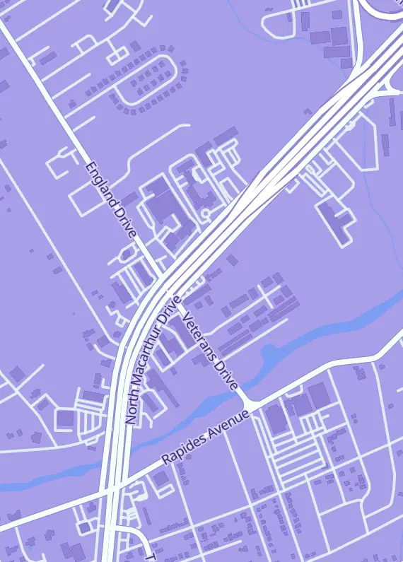 Street map around ETB Games, 2835 N MacArthur Dr, Alexandria, LA