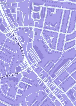 Street map around Etown Comics, Elizabethtown