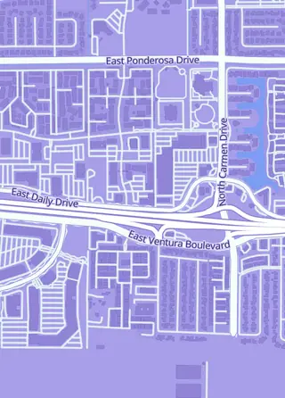 Street map around +ev Games, Camarillo