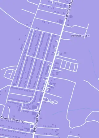 Street map around Express TCG, North Augusta