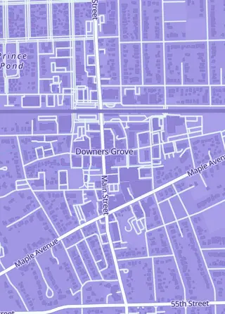 Street map around Fair Game, Downers Grove