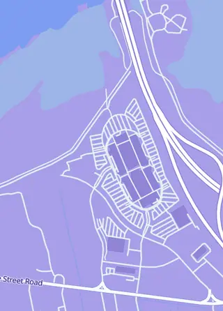 Street map around Fan Cave Sports, Chesterfield