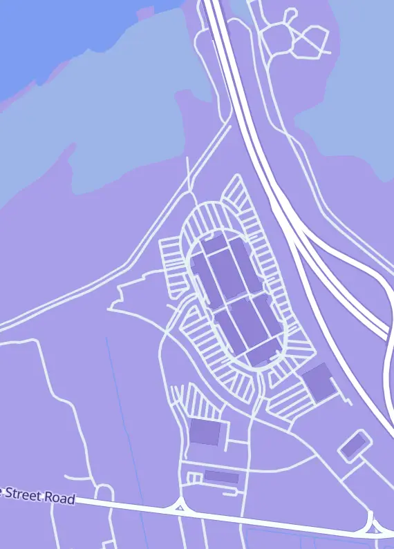 Street map around Fan Cave Sports, 18521 Outlet Blvd Ste 754, Chesterfield, MO