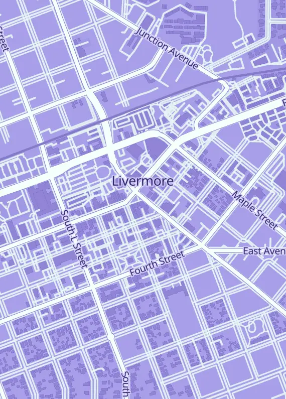 Street map around Fantasy Books and Games, 2247 First St, Livermore, CA