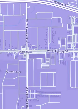 Street map around Fantasy Books and Games, O'Fallon