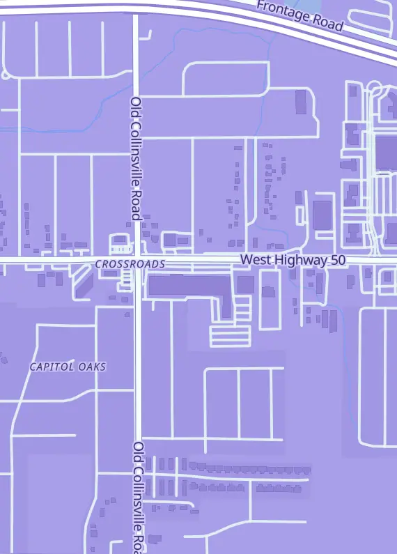 Street map around Fantasy Books and Games, 1977 W Us Highway 50, O'Fallon, IL