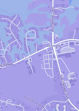 Street map around Field Of Breaks, Canton