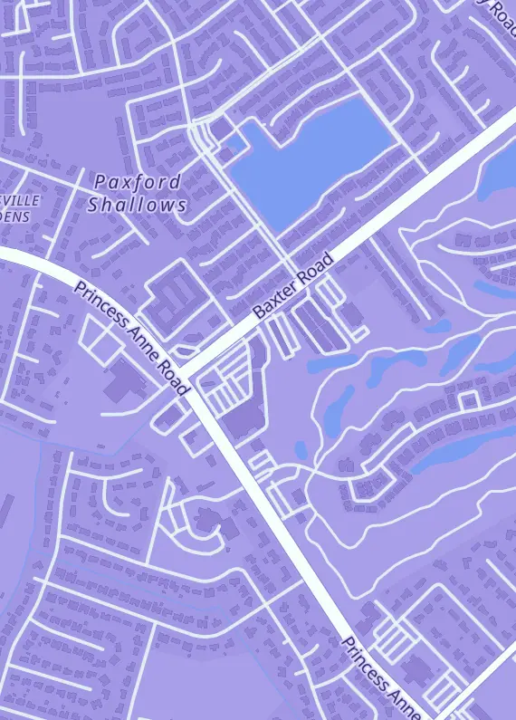Street map around Figure Heroes VII, 4878 Princess Anne Rd #108, Virginia Beach, VA