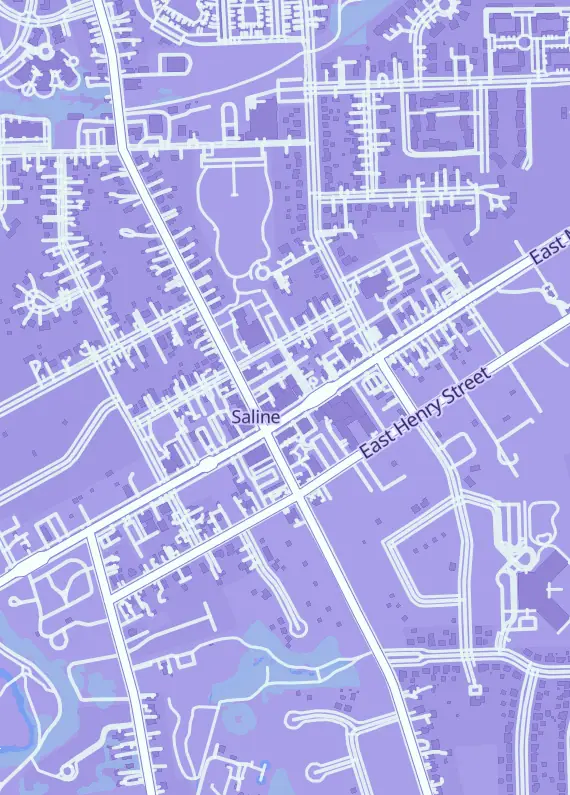 Street map around Flip Tap Win TCG, 131 E Michigan Ave Ste a, Saline, MI