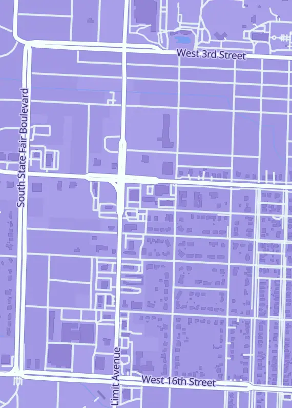 Street map around Forever 10 Gaming, 1716 W 9th St, Sedalia, MO