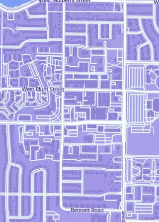 Street map around Foxfire Games, Fort Collins