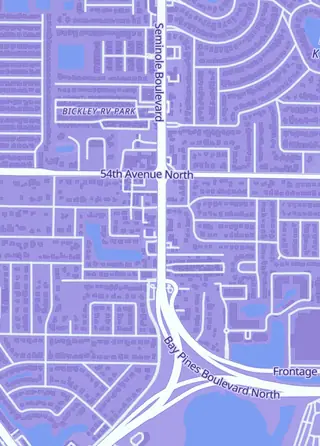 Street map around FP Trading Card Shop, St. Petersburg