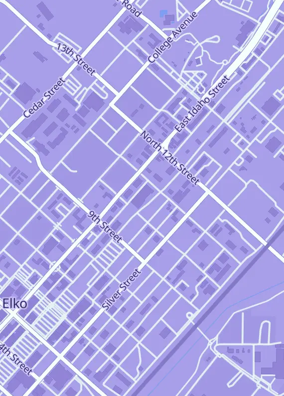 Street map around Frank-N-Freds comics & cards, 1031 Railroad St Ste 103B, Elko, NV