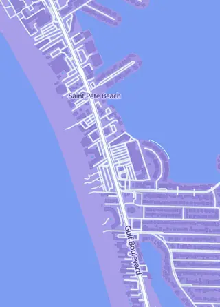 Street map around Freaky Boutiki - Cards & Collectibles, St Pete Beach